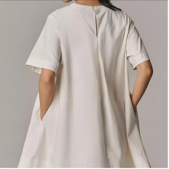 Anthropologie Maeve Cotton Swing Mini Dress Short Sleeves size L - Picture 4 of 9